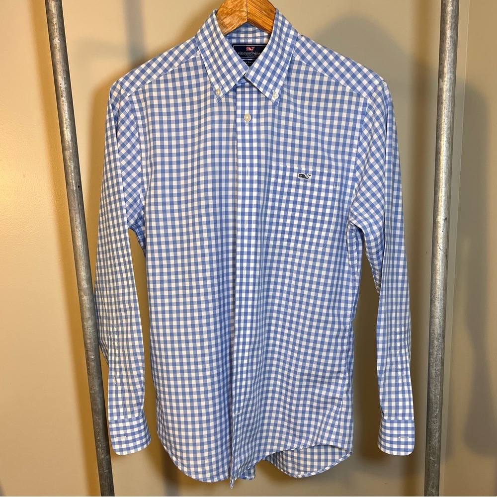 Blue Plaid Men's Shirt - Small